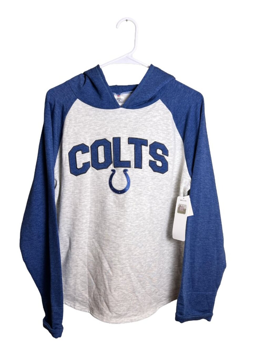 NFL Indianapolis Colts Raglan Hoodie NWT Womens Medium